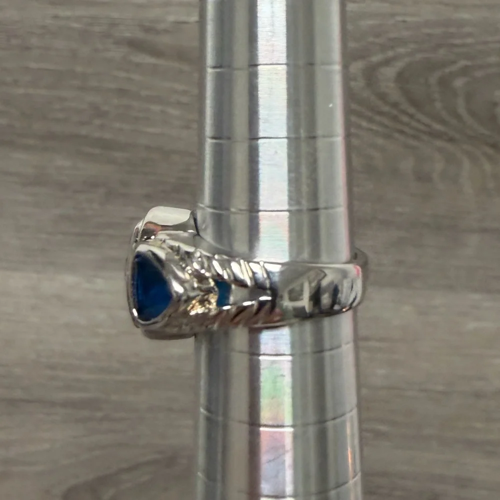 Blue Gemstone Sterling Silver Ring .925